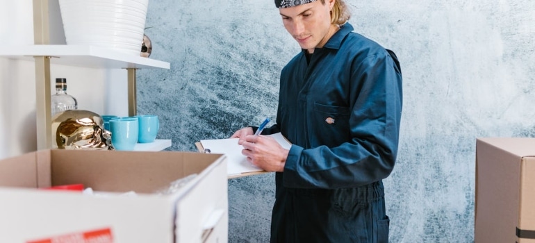 a man working for Packing Services for Overseas Shipping 