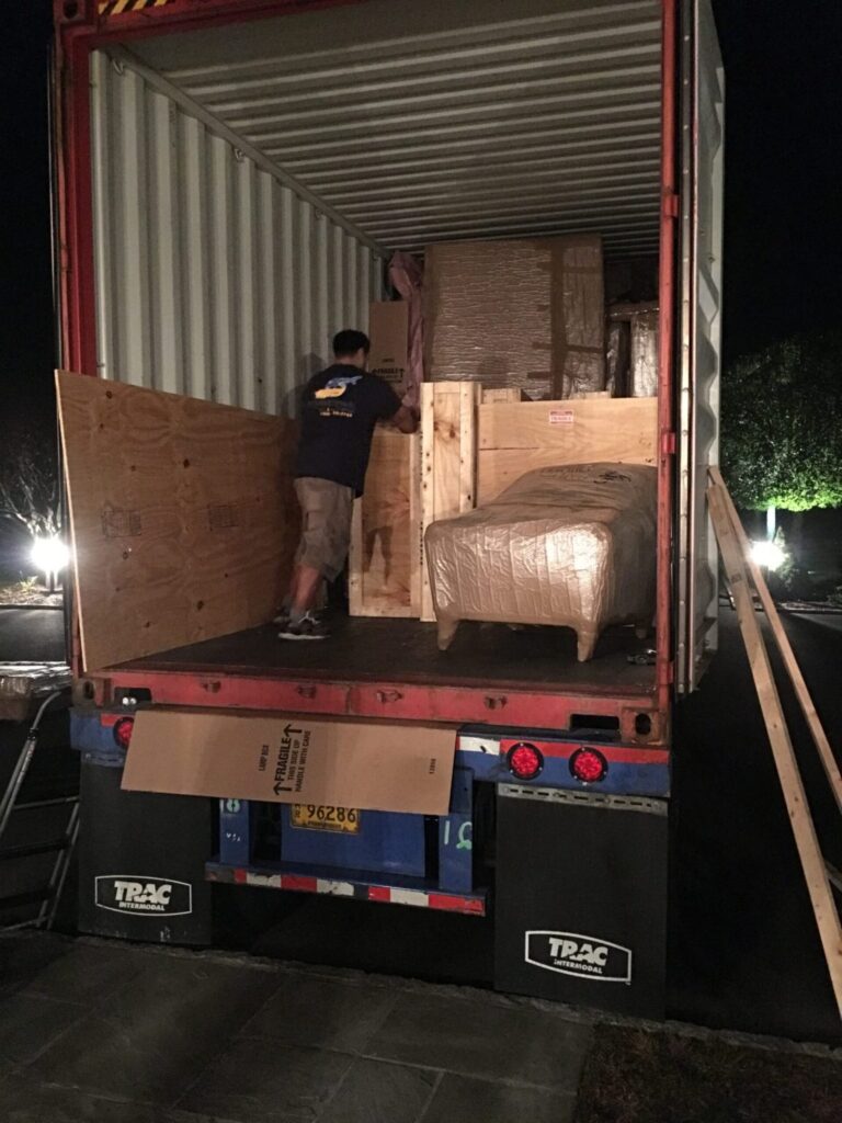 a mover loading a truck